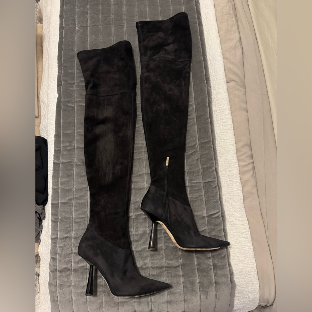 Jimmy Choo Bryson 42 Black Over-the-Knee Boots thigh high